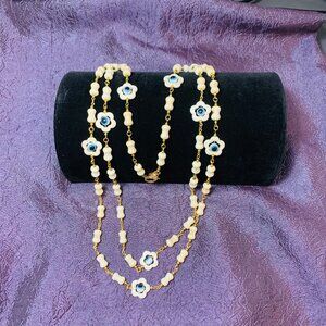 Evil Eye Bead  One-of-a-Kind Double Strand Magnesite Chain Necklace